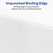Avery Individual Legal Exhibit Divider, Avery Style, Digit 22, 1 Printed Tab, 1 Tab/Set, Letter Size 8.5" x 11", White, Paper, Reinforced Rip Proof Tab, Unpunched, 1 Pack