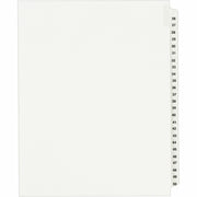 Avery Standard Collated Legal Exhibit Divider Set, Avery Style, 25 Dividers, Tabs 26-50, Letter Size, White, 20% Recycled, Reinforced Rip Proof Tabs, Unpunched, 1 Set