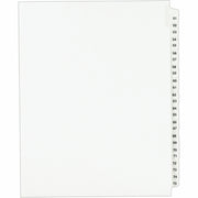 Avery Standard Collated Legal Exhibit Divider Set, 25 Dividers, Tabs 51-75, Letter Size, White, Reinforced Rip Proof Tabs, Unpunched, 20% Recycled, 1 Set