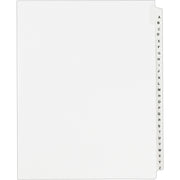 Avery Standard Collated Legal Exhibit Divider Set, 25 Dividers, A-Z, 26 Tabs/Set, 8.5" x 11", White, Reinforced Rip Proof Tabs, Unpunched, 1 Set, 20% Recycled Content