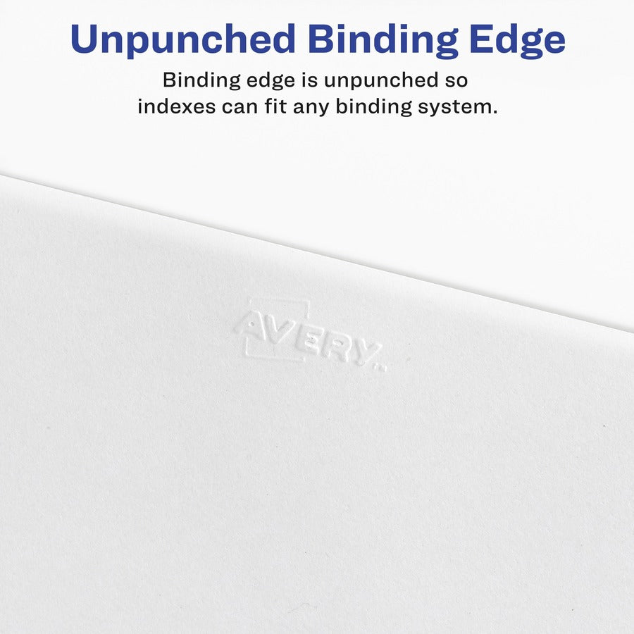 Avery Individual Legal Exhibit Dividers, Avery Style, 25 Dividers, Printed Tab F, 8.5" x 11", White, Reinforced Rip Proof Tab, Unpunched, 20% Recycled, 1 Pack