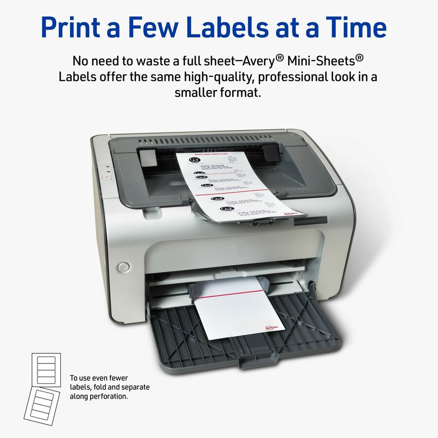 Avery Mini-Sheets(R) Shipping Labels, 2" x 4" , 100 Labels (2163)
