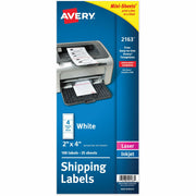 Avery Mini-Sheets(R) Shipping Labels, 2" x 4" , 100 Labels (2163)