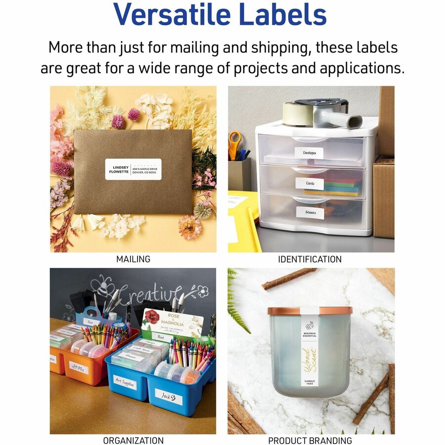 Avery Mini-Sheets File Folder Labels, 2/3" x 3-7/16" , 300ct (2181)