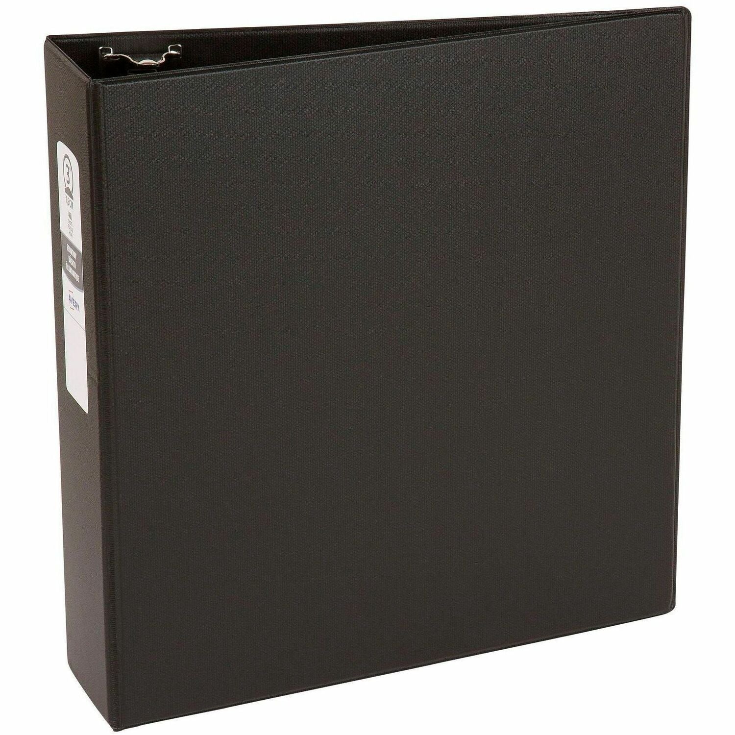 Avery&reg; Economy Binder - 3" Binder Capacity - Letter - 8 1/2" x 11" Sheet Size - 460 Sheet Capacity - 3 Ring(s) - Fastener(s): Round Ring - Pocket(s): 2, Internal - Vinyl - Black - Recycled - Non Locking Mechanism - 1 Each