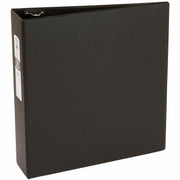 Avery&reg; Economy Binder - 3" Binder Capacity - Letter - 8 1/2" x 11" Sheet Size - 460 Sheet Capacity - 3 Ring(s) - Fastener(s): Round Ring - Pocket(s): 2, Internal - Vinyl - Black - Recycled - Non Locking Mechanism - 1 Each