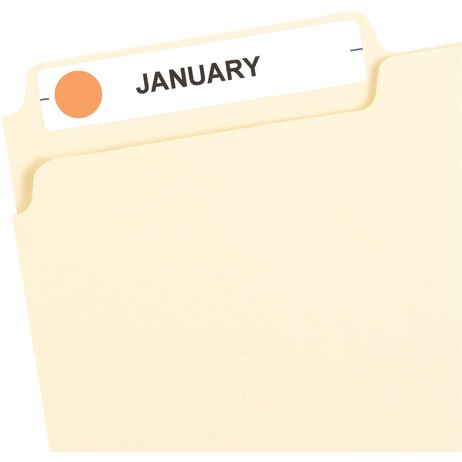 Avery&reg; Color-Coding Labels - 1/2" Diameter - Removable Adhesive - Round - Orange - Paper - Self-adhesive - 60 / Sheet - 840 / Pack
