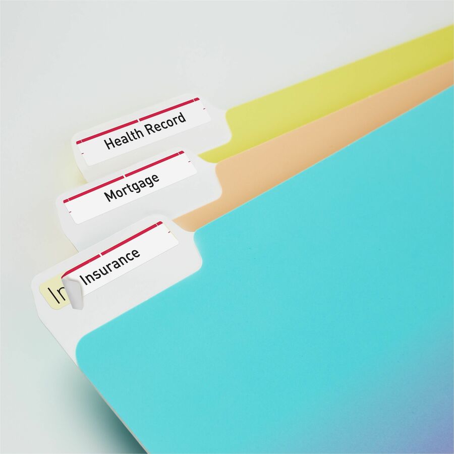 Avery TrueBlock File Folder Labels, Red, 2/3" x 3 7/16", Matte, Rectangle, Permanent Adhesive, Jam Resistant, 30 Labels/Sheet, 50 Sheets, 1500 Labels/Box