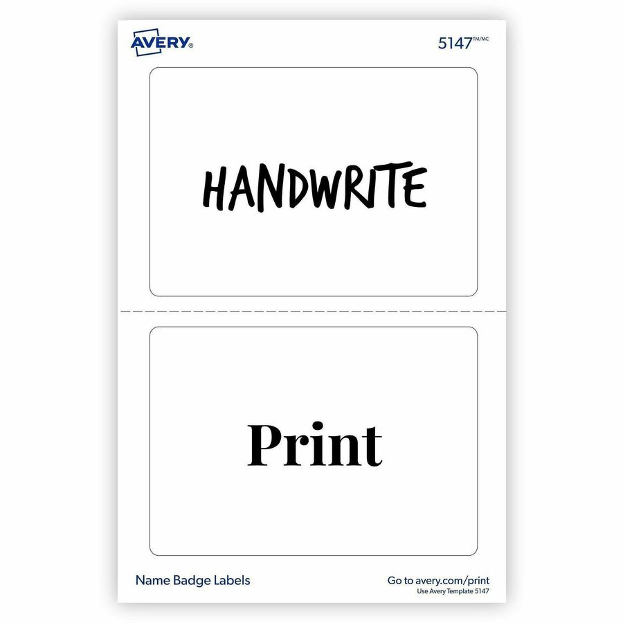 Avery&reg; Print or Write Name Badge Labels