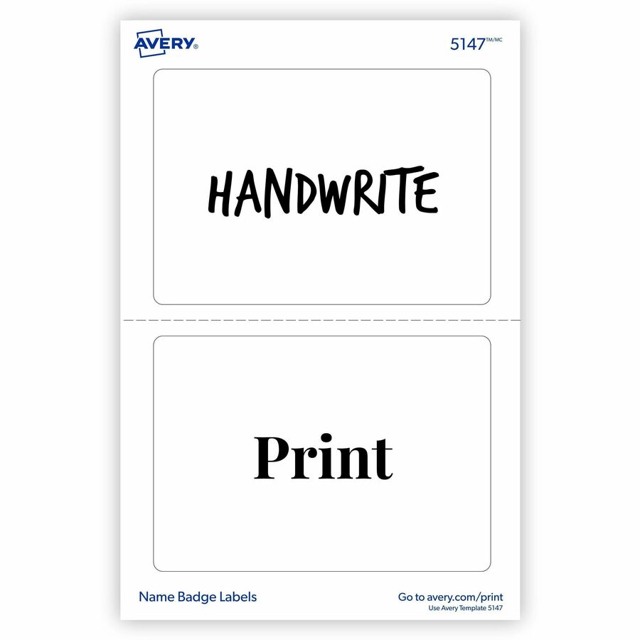 Avery&reg; Print or Write Name Badge Labels