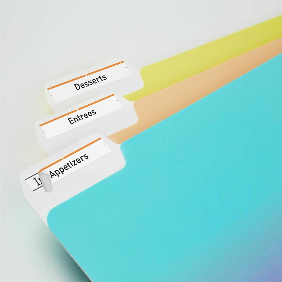 Avery TrueBlock File Folder Labels, 2/3" x 3 7/16", Rectangle, Matte Orange, Permanent Adhesive, Inkjet/Laser Compatible, 30 Labels/Sheet, 25 Sheets, 750 Labels/Pack