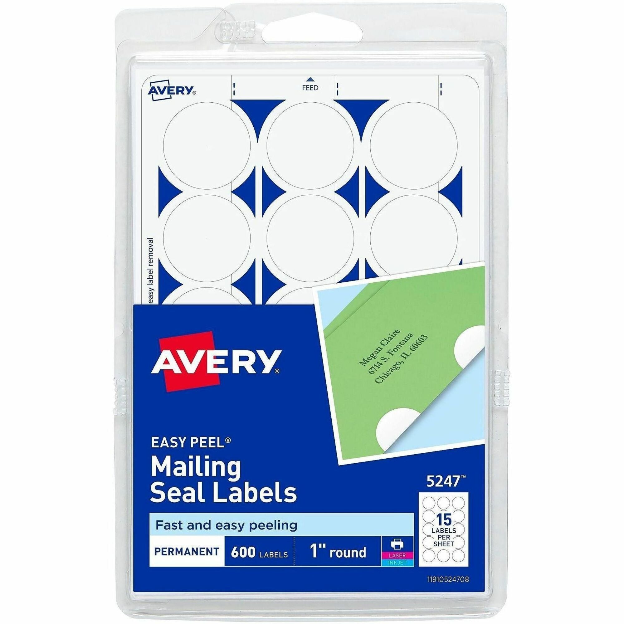 Matte - Permanent Adhesive, Laminated, Moisture Resistant, Water Resistant - White - 1 Pack