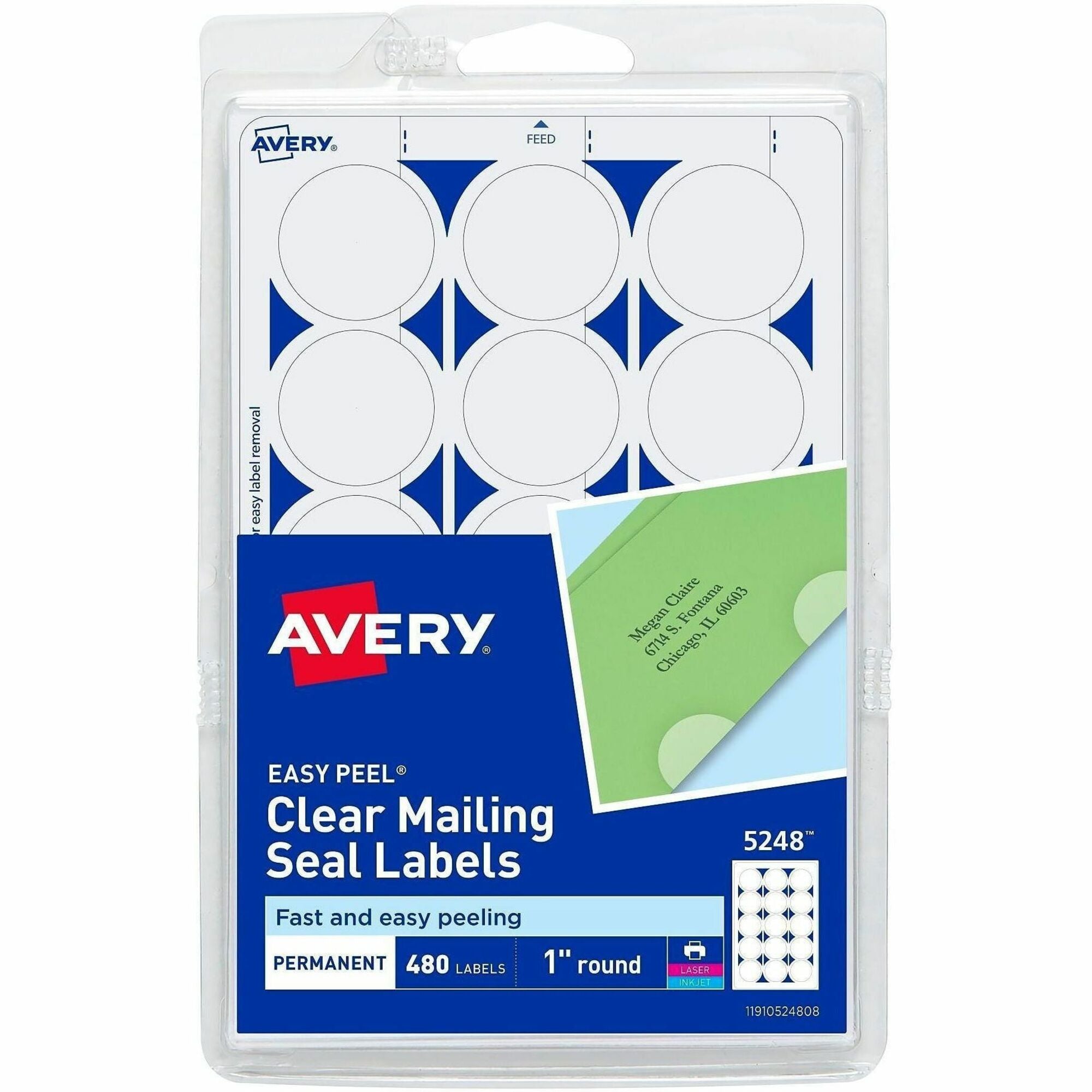 Glossy - Permanent Adhesive, Laminated, Acid-free, Moisture Resistant, Water Resistant - Clear - 1 Pack
