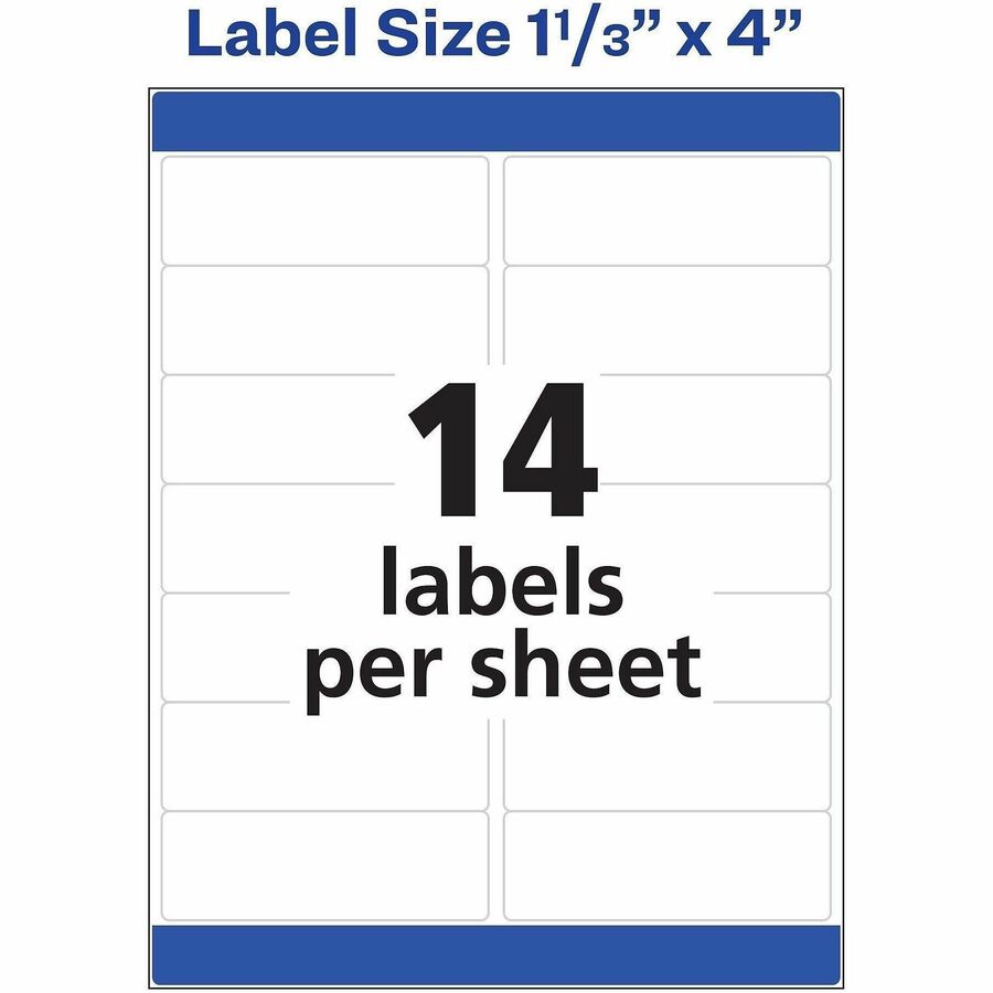 Avery&reg; Easy Peel Address Labels, 1-1/3" x 4" , 350 Labels (5262)