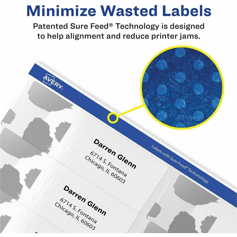 Avery&reg; Easy Peel Address Labels, 1-1/3" x 4" , 350 Labels (5262)