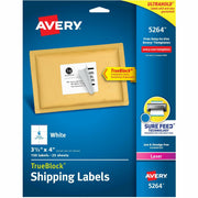 3 21/64" Width x 4" Length - Permanent Adhesive - Rectangle - Laser - White - Paper - Permanent Adhesive, Jam Resistant, Customizable - 6 / Sheet - 25 Total Sheets - 150 Total Label(s) - 150 / Pack