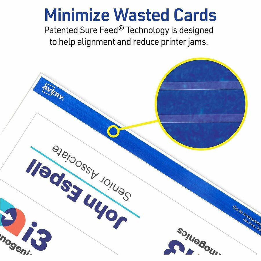 Avery&reg; Tent Cards, 2-1/2" x 8-1/2" , Embossed Border, 100ct (5305)