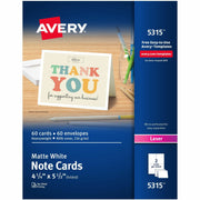 97 Brightness - 4 1/4" x 5 1/2" - Perforated, Heavyweight, Rounded Corner, Jam-free, Smudge-free - White - 1 Box
