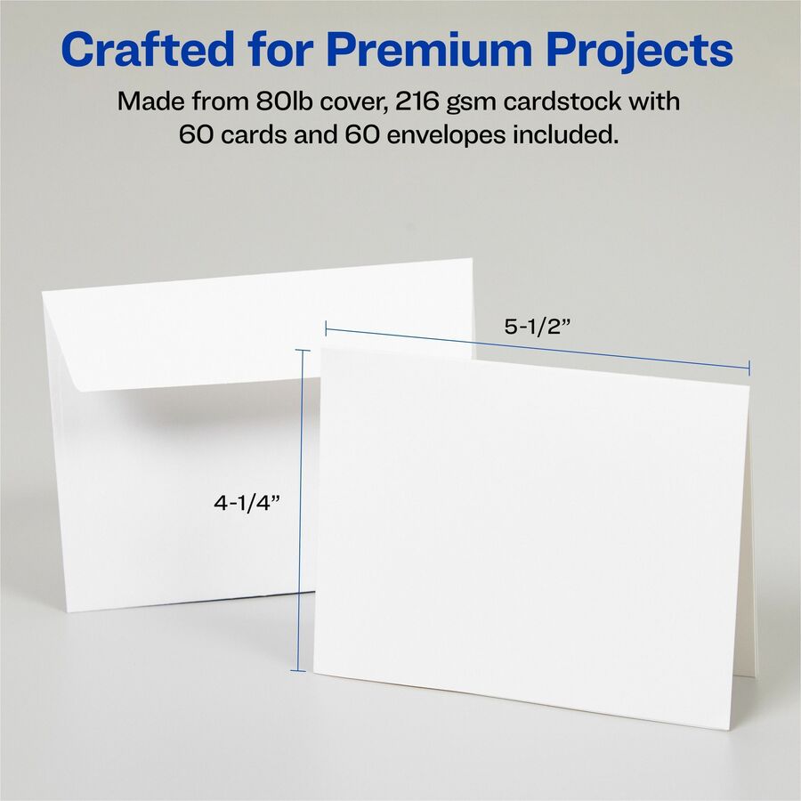 97 Brightness - 4 1/4" x 5 1/2" - Perforated, Heavyweight, Rounded Corner, Jam-free, Smudge-free - White - 1 Box