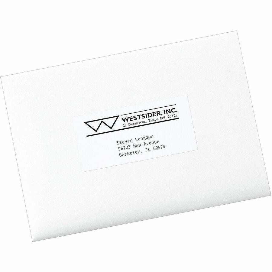 Avery&reg; Shipping Label - 2" Width x 4 1/4" Length - Permanent Adhesive - Rectangle - Matte - White - Paper - Permanent Adhesive, Customizable - 10 / Sheet - 100 Total Sheets - 1000 Total Label(s) - 1000 / Box