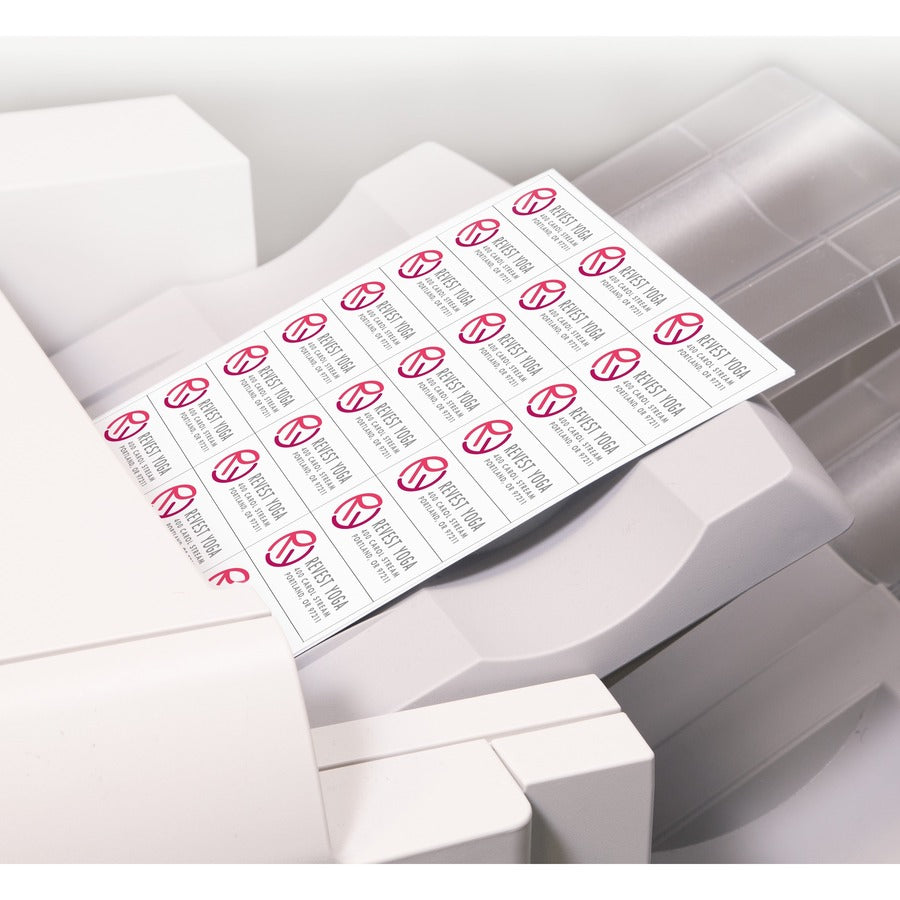 Avery&reg; Copier Address Labels - 1 3/8" Width x 2 13/16" Length - Permanent Adhesive - Rectangle - White - Paper - 24 / Sheet - 100 Total Sheets - 2400 Total Label(s) - 2400 / Box