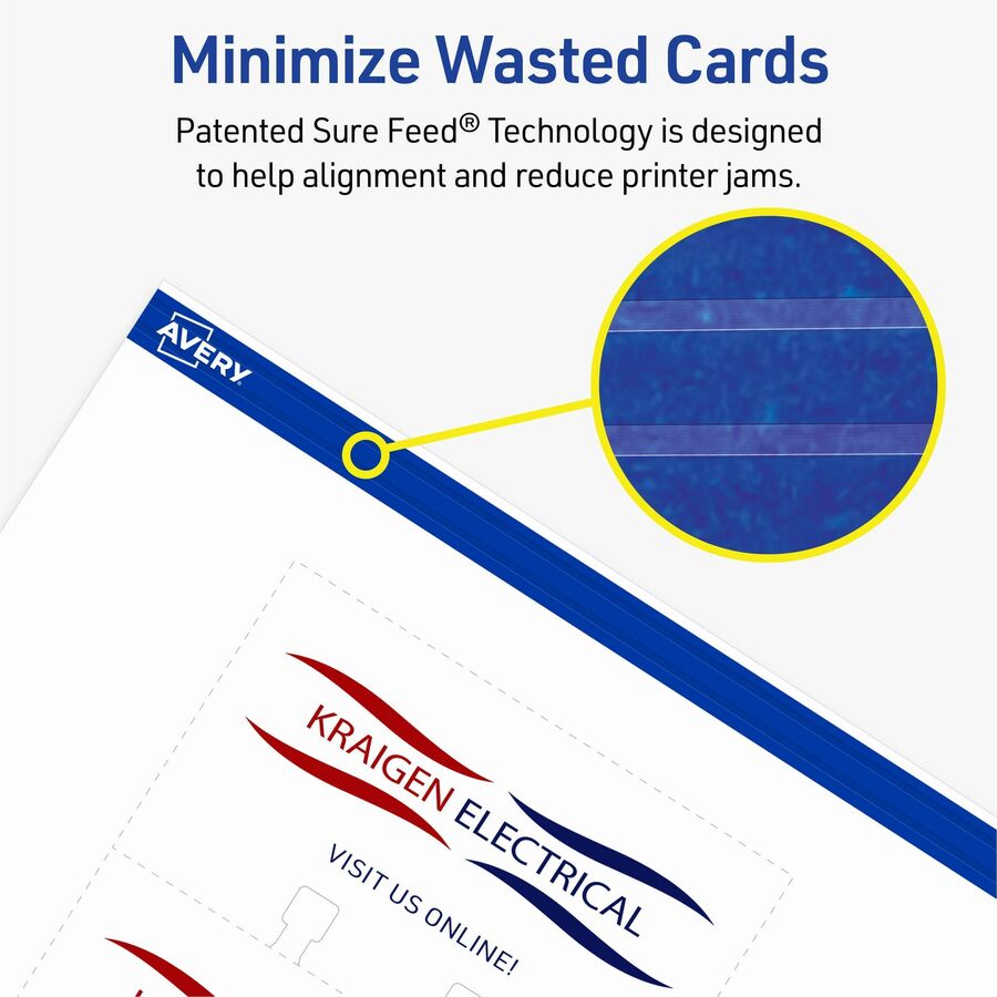 Index Card - 3" x 5" - Perforated, Heavyweight, Double-sided, Printable - White - 3 Sheets - 150 / Box