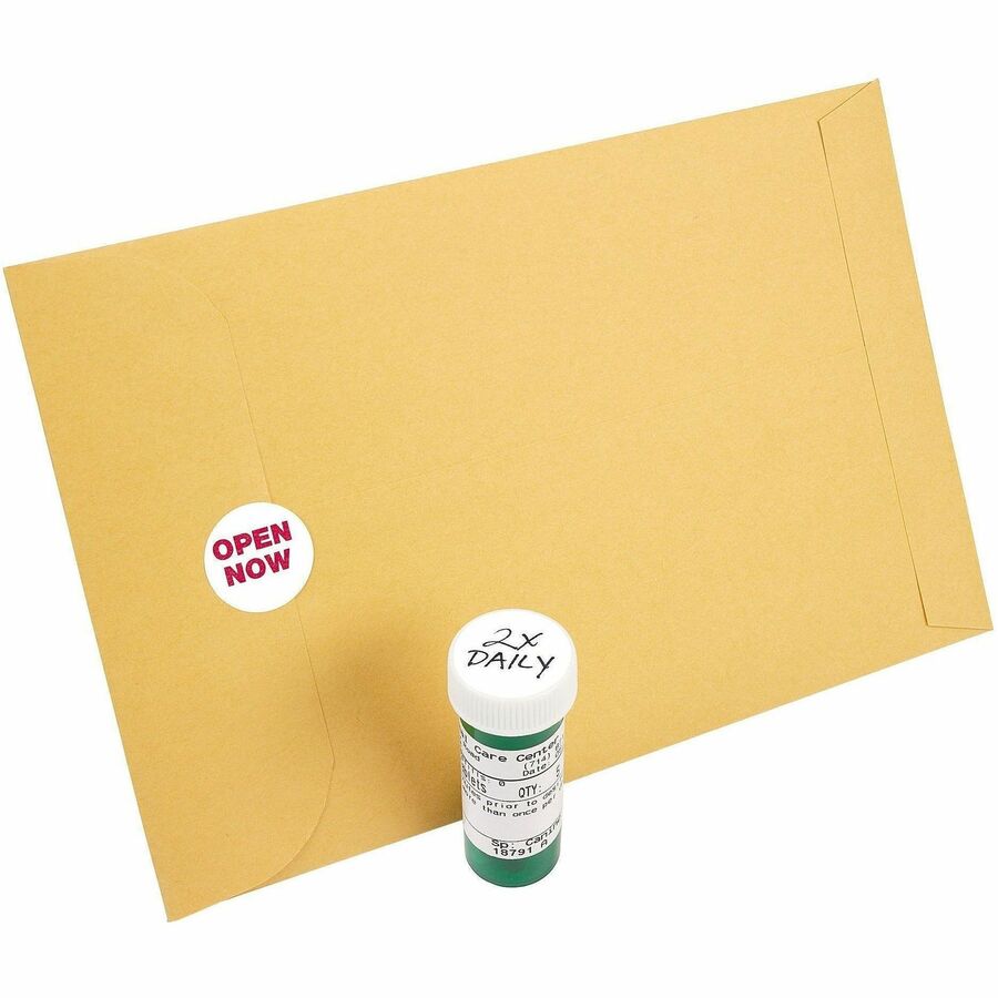 Avery&reg; Removable ID Labels - 1" Diameter - Removable Adhesive - Circle - Inkjet, Laser - White - Self-adhesive - 600 / Pack