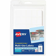 Avery&reg; Removable ID Labels - 5/8" Width x 7/8" Length - Removable Adhesive - Rectangle - White - Paper - Self-adhesive - 40 / Sheet - 1050 / Pack