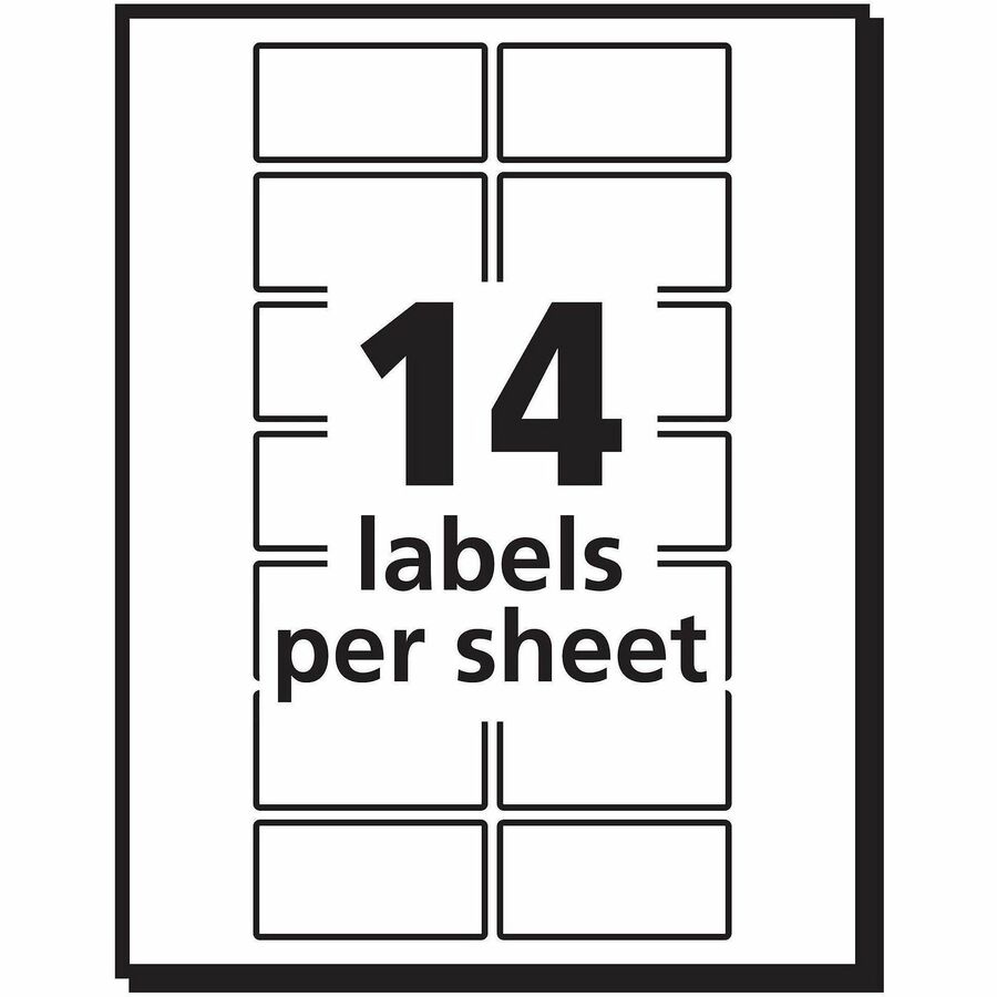 Avery&reg; Removable ID Labels - 1 1/2" Width x 3/4" Length - Removable Adhesive - Rectangle - Laser, Inkjet - White - Self-adhesive - 504 / Pack