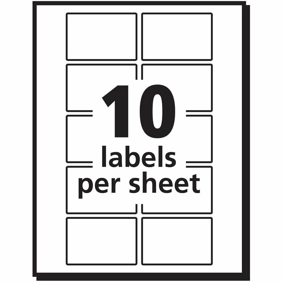 Avery&reg; Removable ID Labels - 1 1/2" Width x 1" Length - Removable Adhesive - Rectangle - Laser, Inkjet - White - Self-adhesive - 500 / Pack