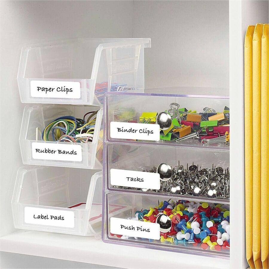 Avery&reg; Removable ID Labels - 3" Width x 1" Length - Removable Adhesive - Rectangle - Laser, Inkjet - White - Self-adhesive - 250 / Pack