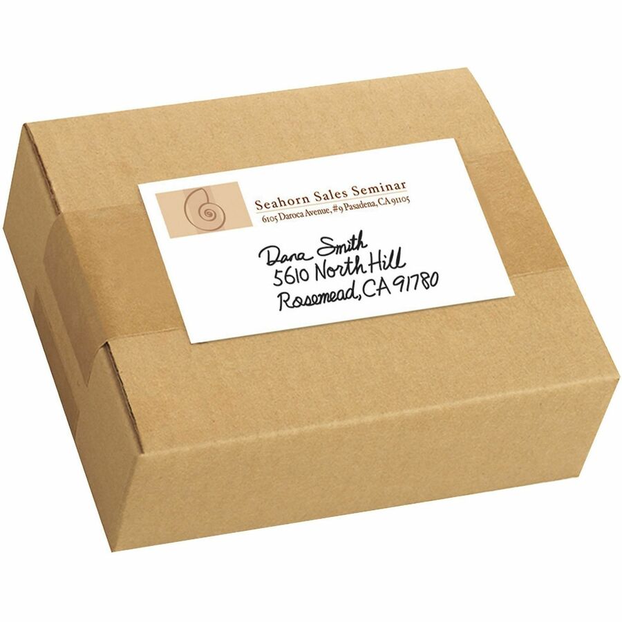 Avery&reg; Removable ID Labels - 4" Width x 2" Length - Removable Adhesive - Rectangle - Laser, Inkjet - White - Self-adhesive - 100 / Pack