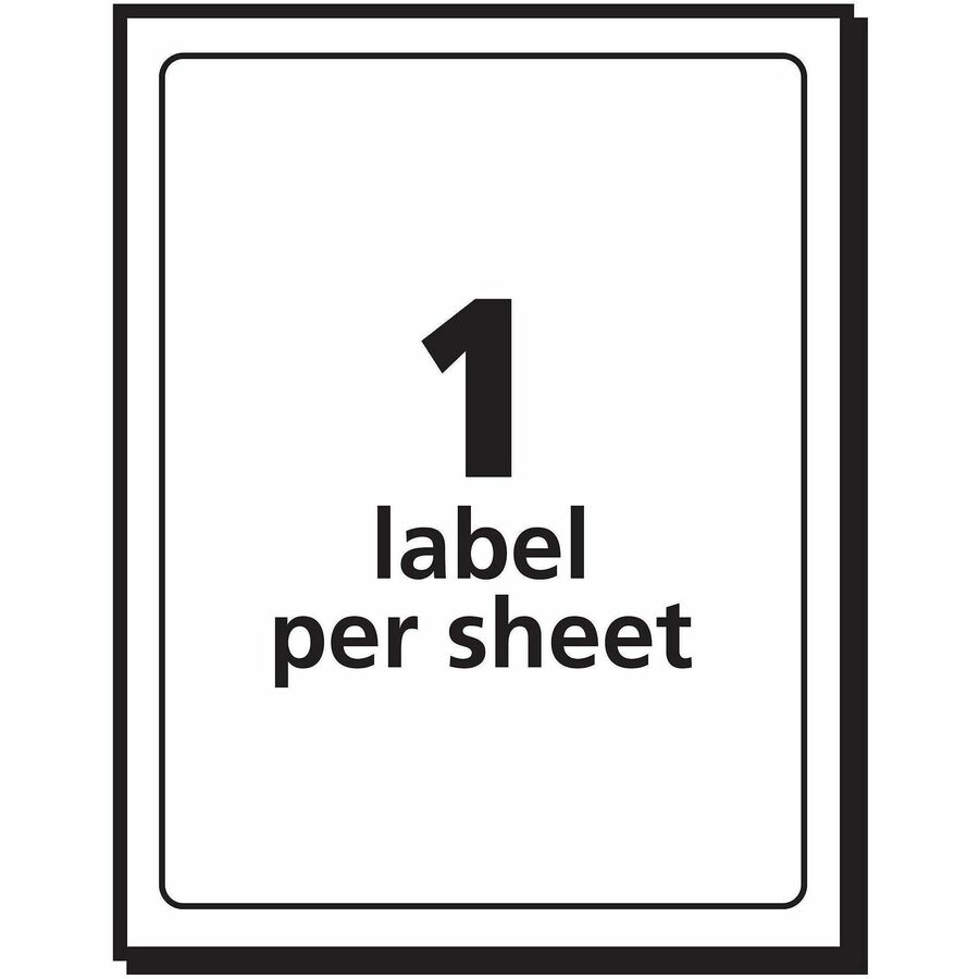 Avery&reg; Removable ID Labels - 5" Width x 3" Length - Removable Adhesive - Rectangle - Laser, Inkjet - White - Self-adhesive - 40 / Pack