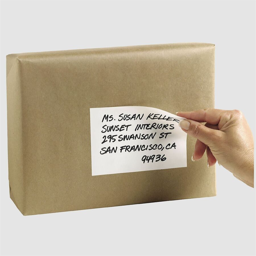 Avery&reg; Removable ID Labels - 6" Width x 4" Length - Removable Adhesive - Rectangle - Laser, Inkjet - White - Self-adhesive - 40 / Pack
