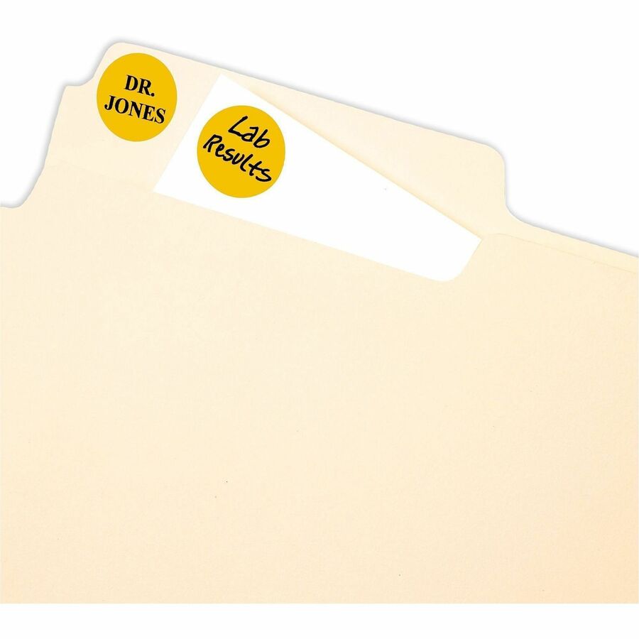 Avery&reg; Color-Coding Labels - 3/4" Diameter - Removable Adhesive - Round - Laser - Orange - 24 / Sheet - 1008 / Pack
