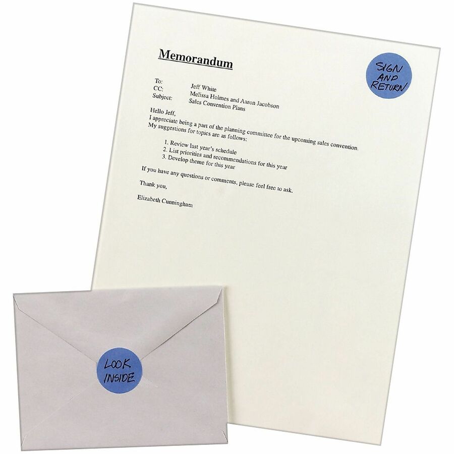 Avery&reg; 1-1/4" Color-Coding Labels - 1 1/4" Diameter - Removable Adhesive - Round - Laser, Inkjet - Light Blue - 12 / Sheet - 400 / Pack