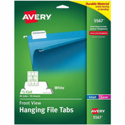 1/5 - Letter - 8.50" Width x 11" Length - Permanent - Matte White Film Tab(s) - Durable, Tear Resistant, Bend Resistant, Permanent Adhesive, Printable, Customizable, Sturdy - 90 / Pack
