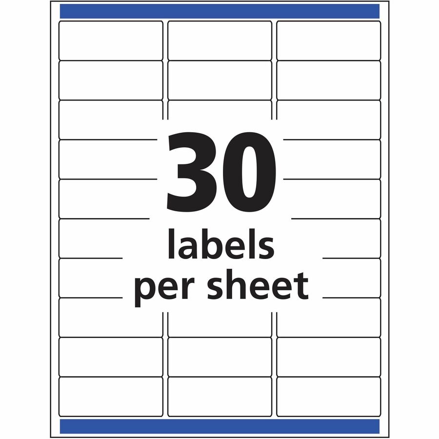 Avery Easy Peel Clear Return Address Labels, 1" x 2 5/8", Matte, Permanent Adhesive, Laser Compatible, Rectangle, Jam Resistant, 30 Labels/Sheet, 25 Sheets, 750 Labels/Box