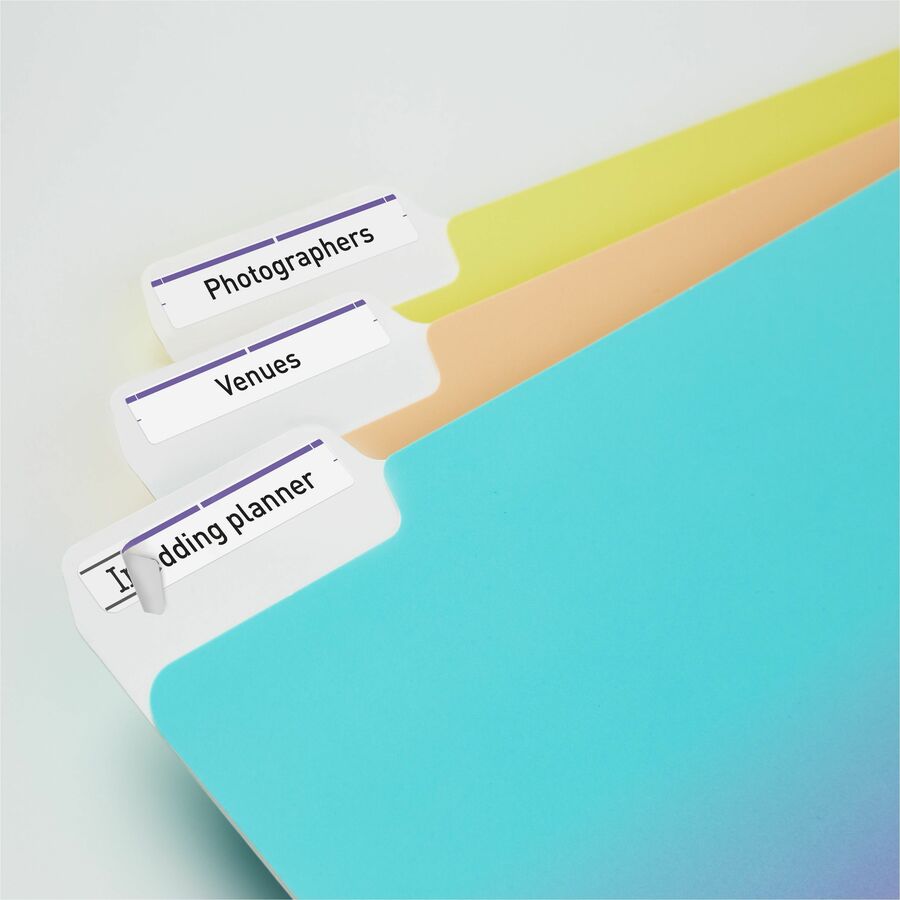 Avery TrueBlock File Folder Labels, 2/3" x 3 7/16", Matte Purple, Permanent Adhesive, 30 Labels/Sheet, 25 Sheets, 750 Labels/Pack