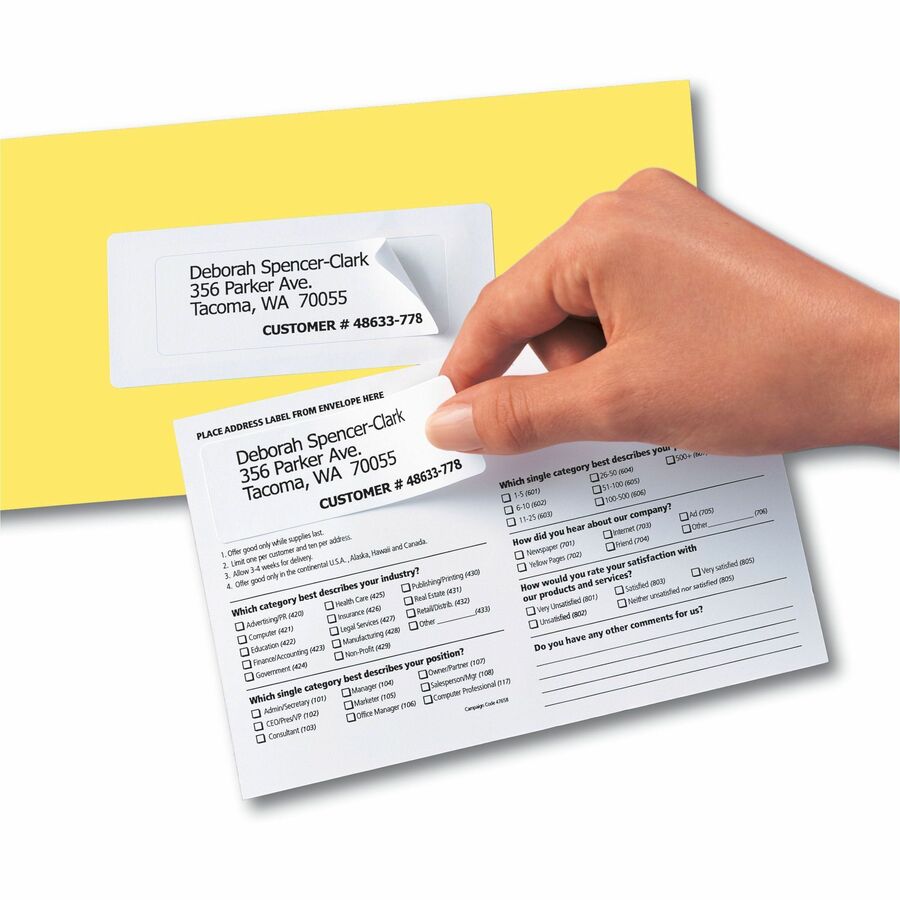 1" Width x 3" Length - Permanent Adhesive - Rectangle - Inkjet, Laser - White - Paper - 12 / Sheet - 20 Total Sheets - 240 Total Label(s) - 240 / Pack