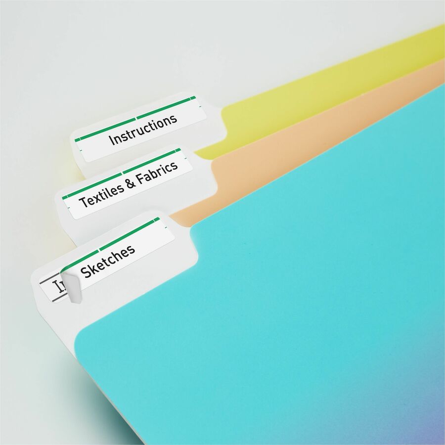 Avery TrueBlock File Folder Labels, Green, 2/3" x 3 7/16", Matte, Rectangle, Permanent Adhesive, Jam Resistant, 30 Labels/Sheet, 50 Sheets, 1500 Labels/Box