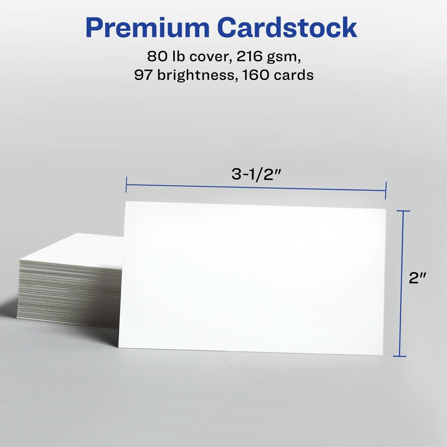 97 Brightness - A4 - 8 1/2" x 11" - 80 lb Basis Weight - 216 g/m² Grammage - Matte - Perforated, Heavyweight, Rounded Corner, Print-to-the-edge, Jam-free, Uncoated, Print-to-the-edge, Recyclable, Biodegradable, Smudge-free - White - 160 / Pack