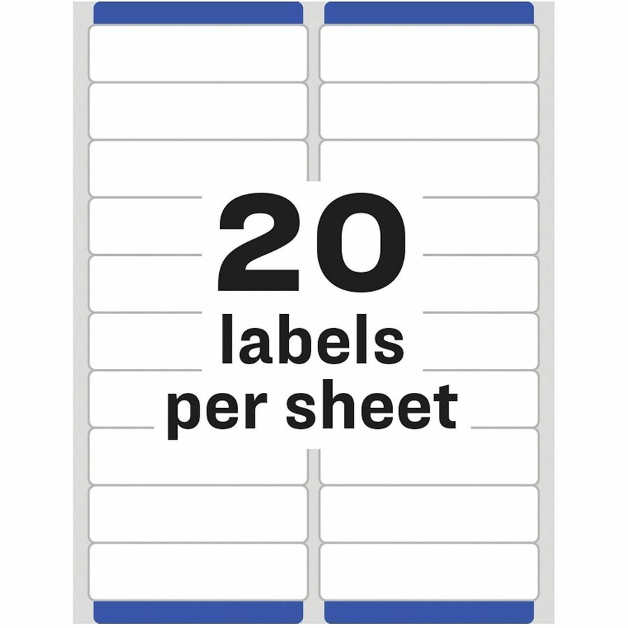 Avery&reg; Easy Peel Address Labels, 1" x 4" , 5,000 White Labels (5961)