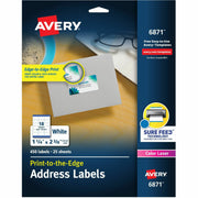 1 1/4" Width x 2 3/8" Length - Permanent Adhesive - Rectangle - Inkjet, Laser - White - Paper - 18 / Sheet - 25 Total Sheets - 450 Total Label(s) - 1 Pack