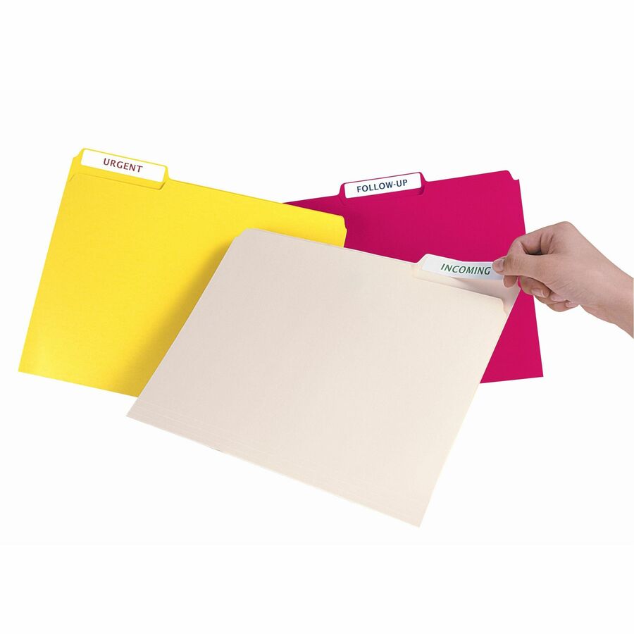 Avery Removable File Folder Labels, 2/3" x 3 7/16", White, Matte, Rectangle, Jam Resistant, PVC-free, 30 Labels/Sheet, 25 Sheets, 750 Labels/Pack