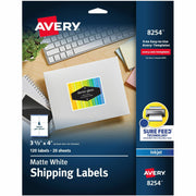 3 21/64" Width x 4" Length - Permanent Adhesive - Rectangle - Inkjet - Matte - White - Paper - Repositionable, Permanent Adhesive, Jam Resistant, Customizable - 6 / Sheet - 20 Total Sheets - 120 Total Label(s) - 120 / Pack
