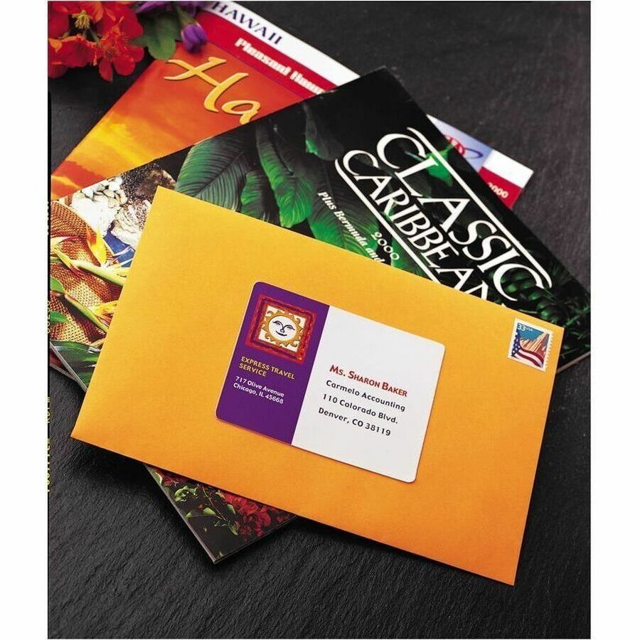 3 21/64" Width x 4" Length - Permanent Adhesive - Rectangle - Inkjet - Matte - White - Paper - Repositionable, Permanent Adhesive, Jam Resistant, Customizable - 6 / Sheet - 20 Total Sheets - 120 Total Label(s) - 120 / Pack