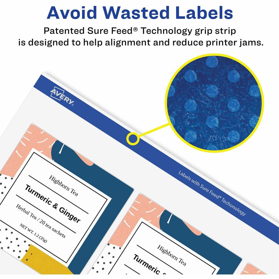 3/4" Width x 2 1/4" Length - Permanent Adhesive - Rectangle - Inkjet - Matte - White - Paper - Print-to-the Edge, Permanent Adhesive, Stick & Stay, Jam Resistant - 30 / Sheet - 20 Total Sheets - 600 Total Label(s) - 600 / Pack