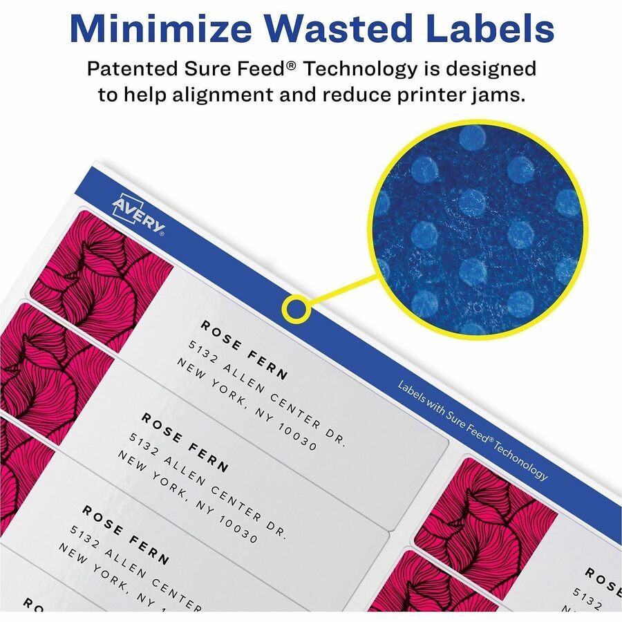 Avery&reg; Easy Peel Address Labels, 1" x 4" , 2,000 White Labels (8461)