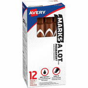 4.762500 mm Chisel Marker Point - Brown Ink - Brown Plastic Barrel - 1 Dozen